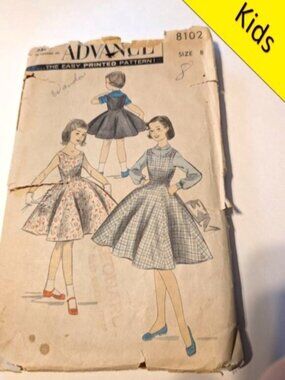 Advance 8102 dress & shirt sewing pattern